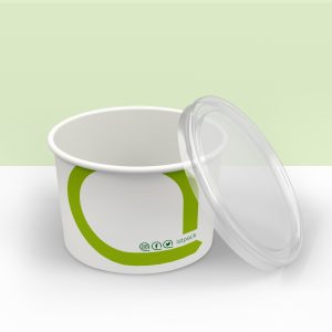 Paper Soup Bowl With Plastic Lid