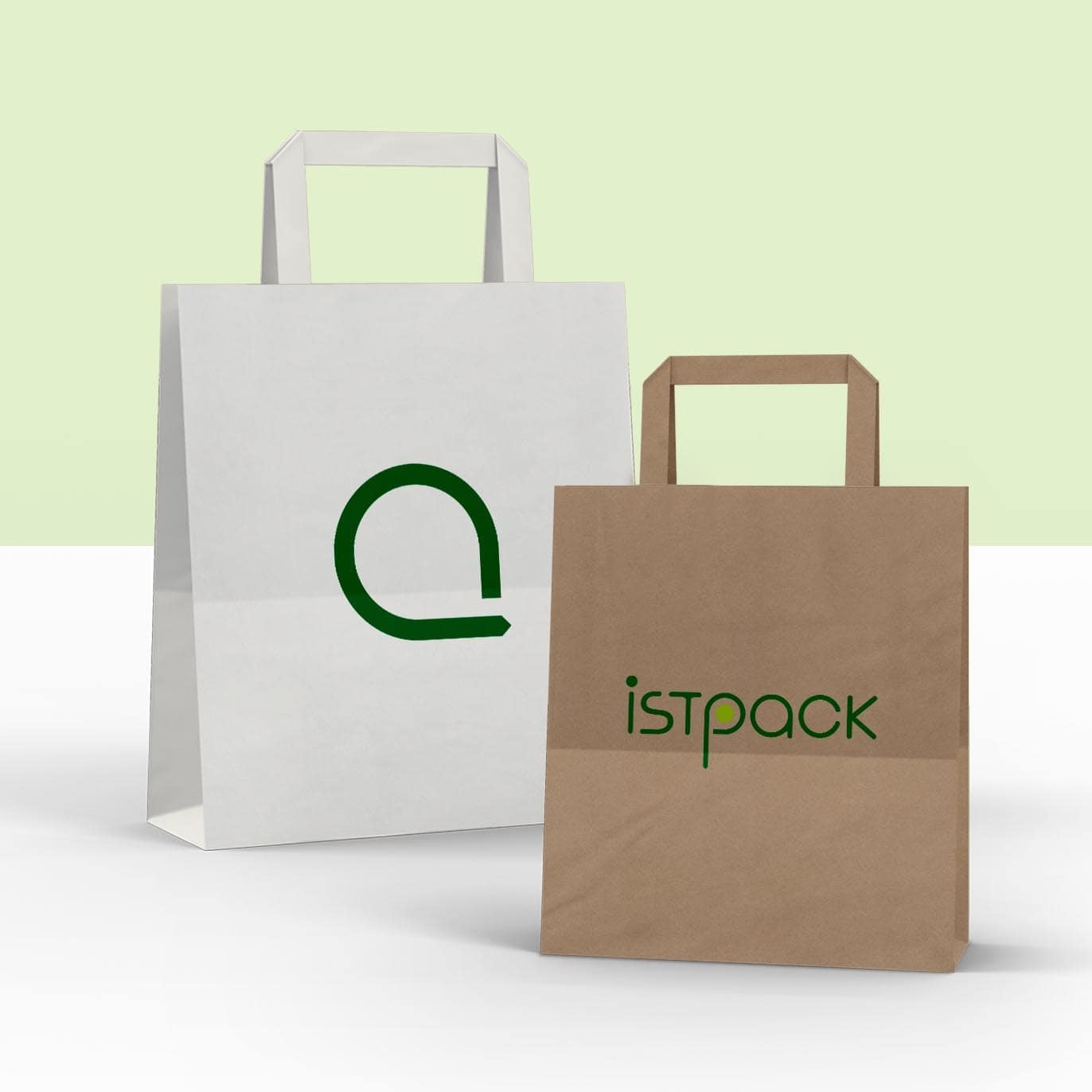 Flat Handle Paper Bag Stpack Packaging